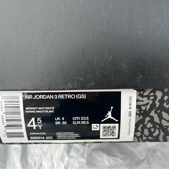 Jordan Kids Sneakers Navy and Gray
